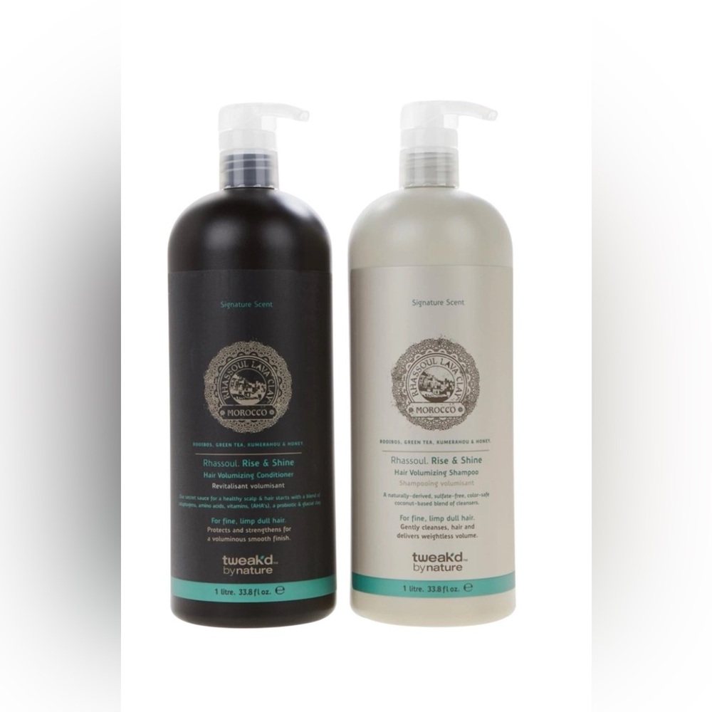 Tweak'd by Nature Rhassoul Rise & Shine Volumizing Shampoo & Conditioner Set